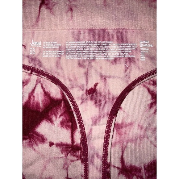 Jenni Women’s Seamless Ribbed Hi-Cut Thong Pink Tie dye Size XL NWT - Picture 5 of 7